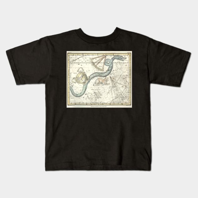 Hydra, Felis Constellations- Alexander Jamieson Kids T-Shirt by forgottenbeauty